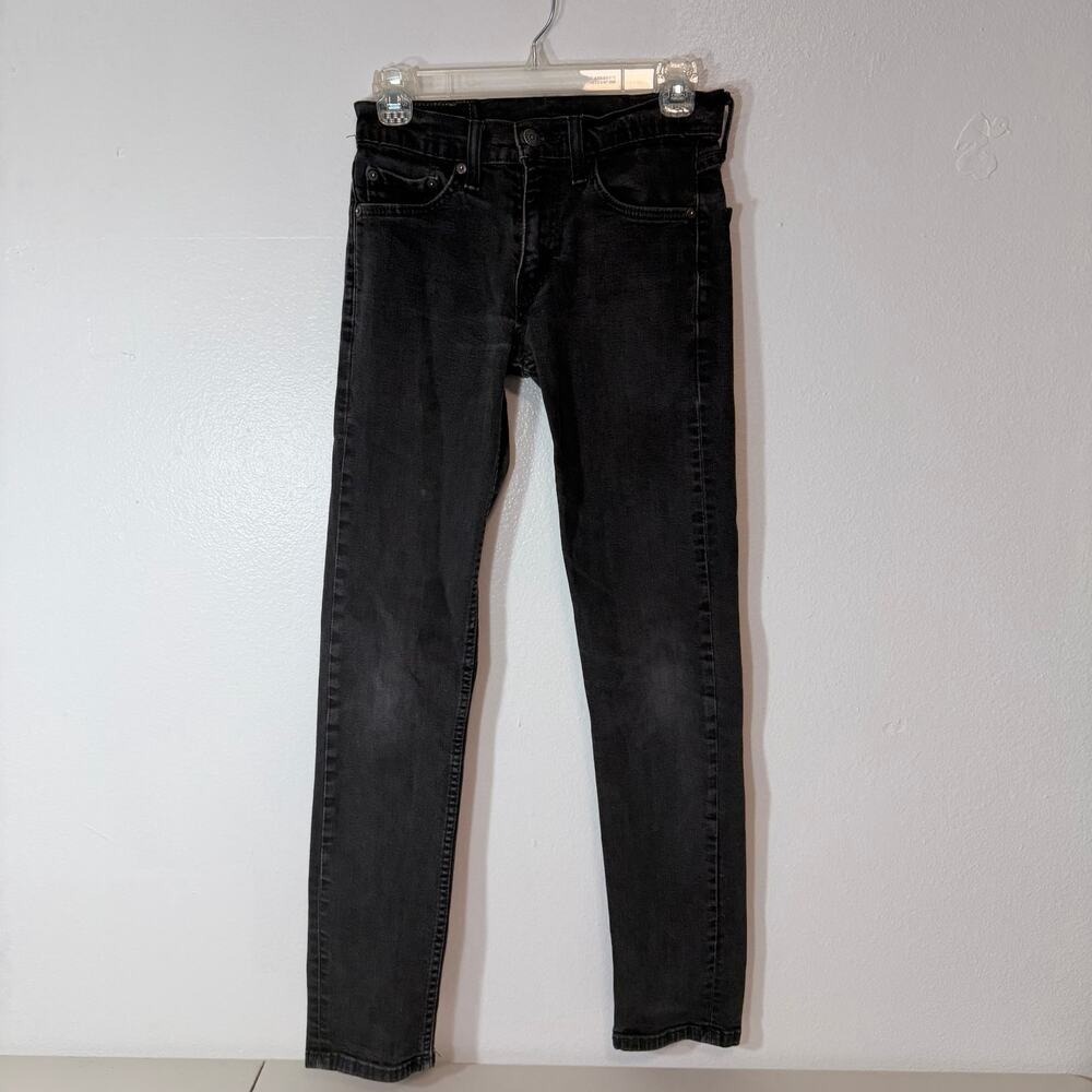 Levi's 511 Slim Fit Gray Black Jeans Mens 29x32 Distressed Wash